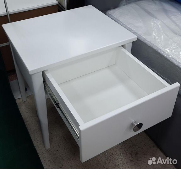 Тумба прикроватная из массива бука белая