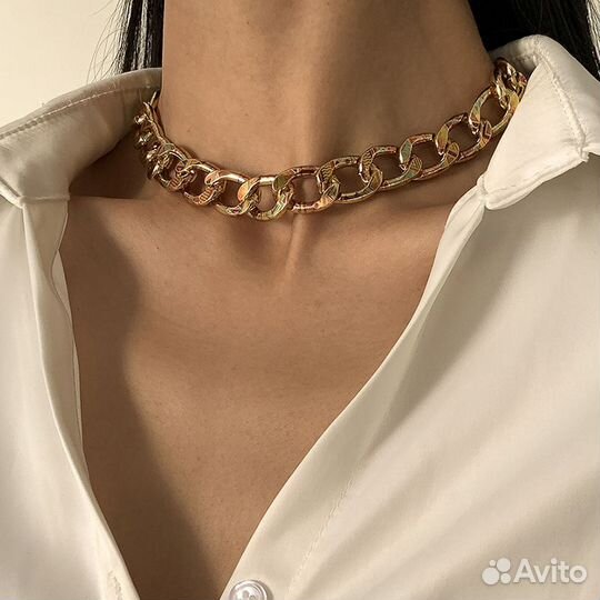 Колье чокер цепь