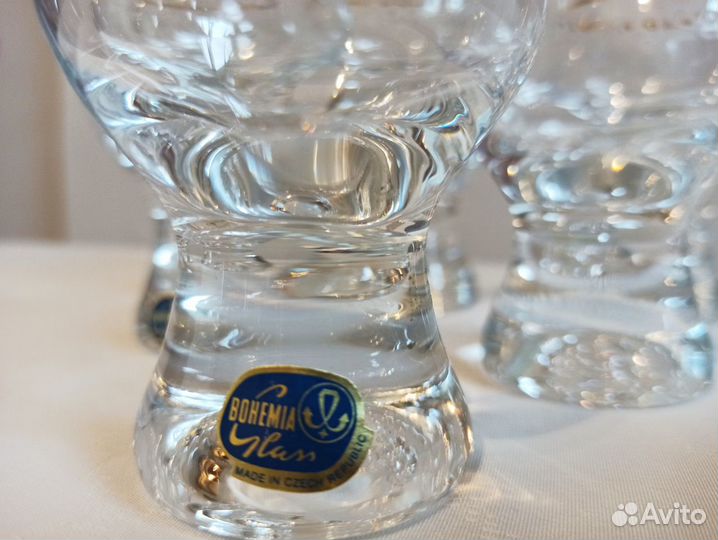 Набор стопок богемское стекло