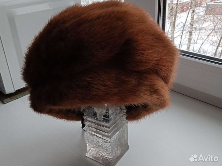 Берет женский. Норковый. Новый