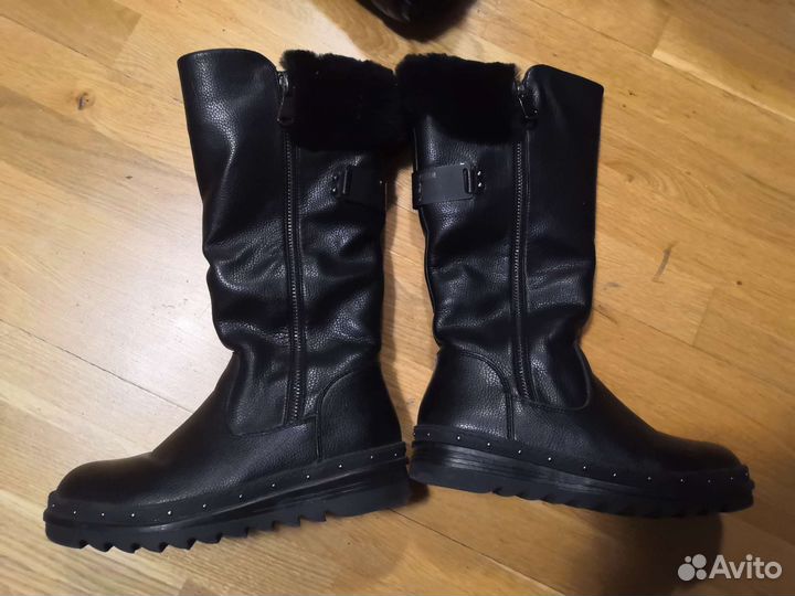 Сапоги зимние кожа на шерсти 33 размер