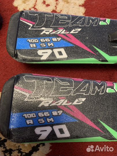 Детские горные лыжи 90 + горнолыжные ботинки