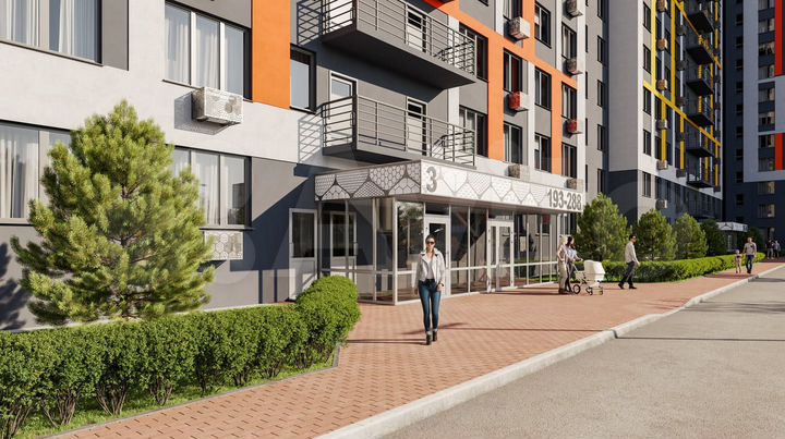 2-к. квартира, 66,4 м², 13/16 эт.