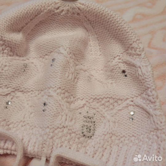 Шапка для девочки на весну осень новая 46-48