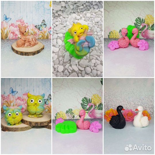 Сувенирные зверушки,цветы,букеты