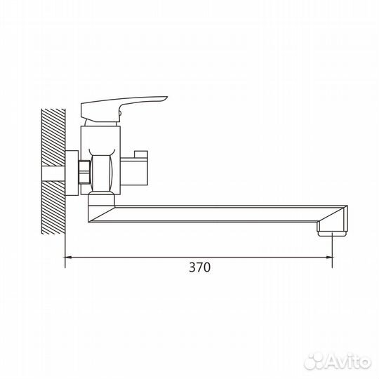 Смеситель для ванны Shevanik S8522H, черный