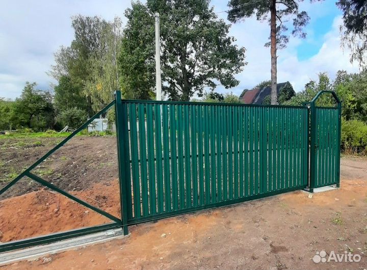 Откатные ворота от производителя с автоматикой
