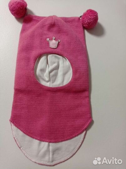 Шапка шлем для девочки 52 54