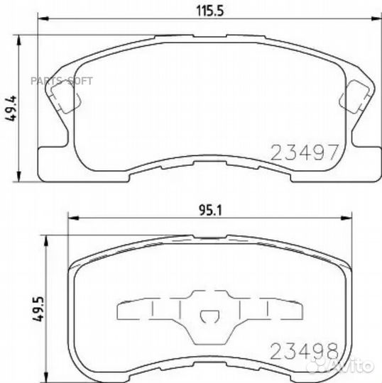 Nisshinbo NP1034 Колодки тормозные дисковые перед
