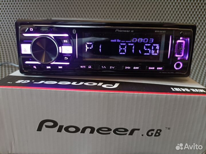 Магнитола pioneer mvh-941bt полупроцессорная новая