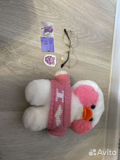 Уточка lalafanfan, с одеждой, с очками