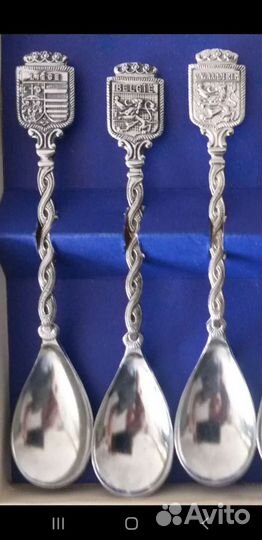 Подарочный винтажный набор чайных ложек. Европа 60