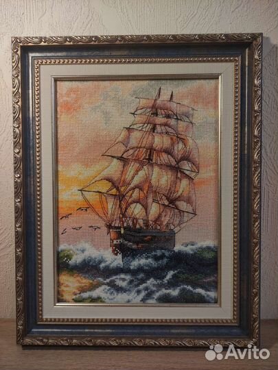 Картина Фрегат на закате