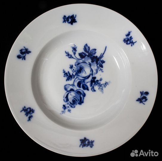 Набор тарелок 9 шт, Чехословакия, подглаз-я роспис