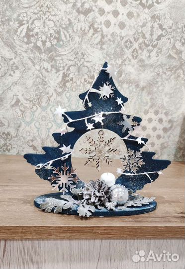 Елка новогодняя деревянная