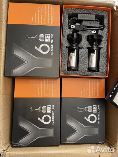 Светодиодная лампа с линзой H4 Y6D 120w 6500k LED