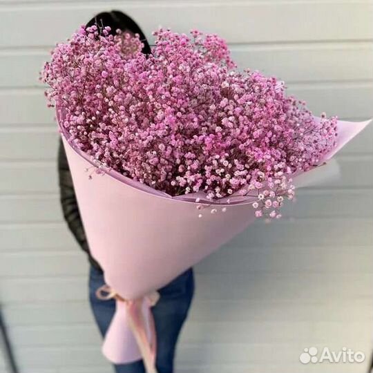 Композиции из живых цветов, гипсофилы