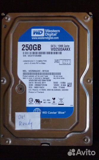 Жесткие диски SATA, ide, 250 - 1000 Gb WD