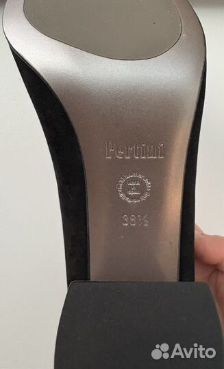 Туфли Pertini, натуральная замша, новые, 38.5