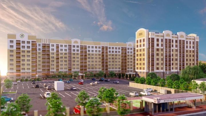 2-к. квартира, 66,6 м², 3/9 эт.