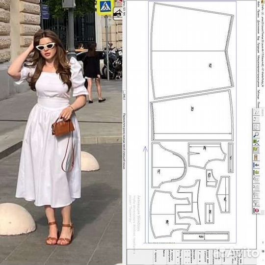 Конструктор женской одежды, прошив макета