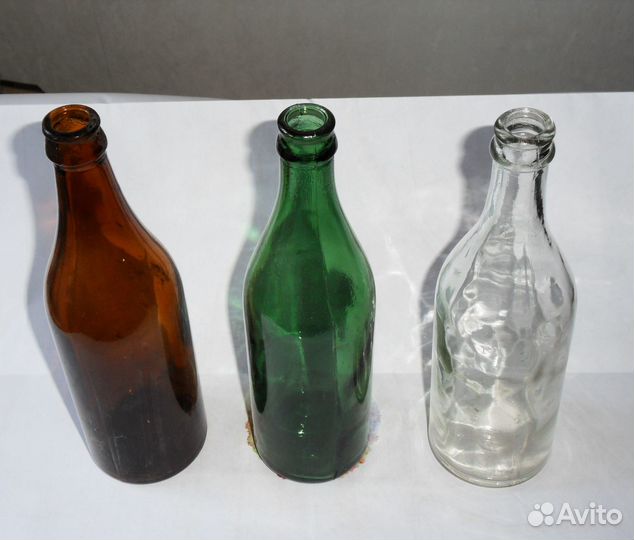 Бутылки СССР Цветное стекло Интерьер Винтаж Лот2