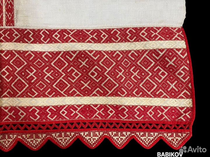 Старинная скатерть 19 век Браное ткачество