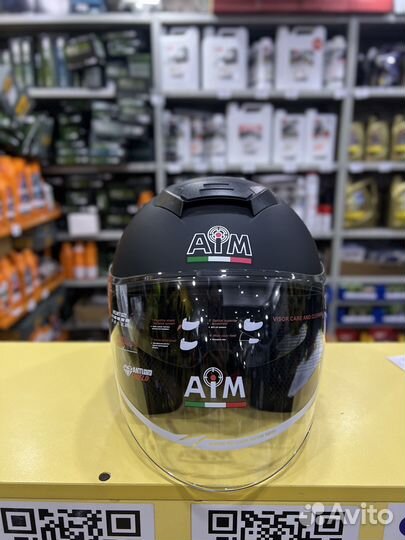 Мотошлем открытый AiM JK526 Black Matt(S,M,L)