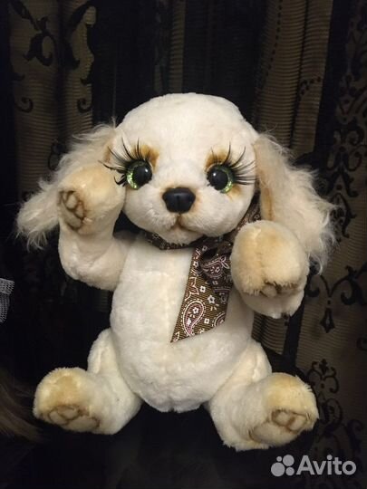 Мишка тедди ручная работа,собачка, белый щенок