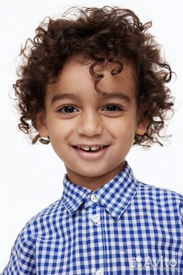 Рубашка на мальчика синяя h&m 98/104 новая