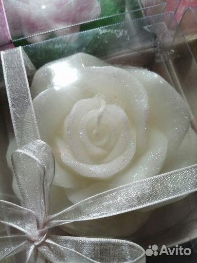 Декоративная свеча цветок