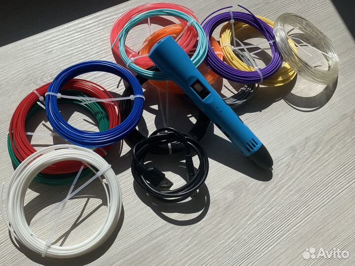 Синяя 3D ручка Cactus