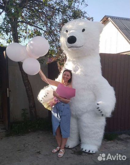 Белый медведь ростовой аниматор