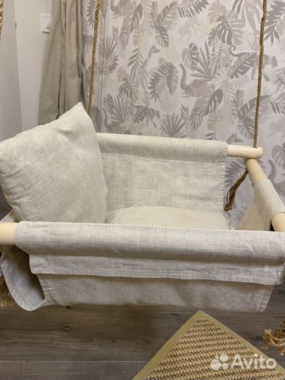 Качели детские льняные Woodcoon