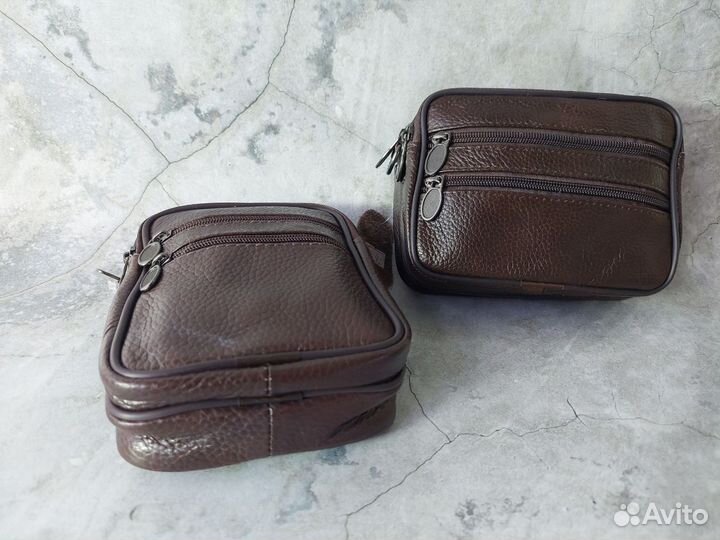 Барсетка кожаная мужская