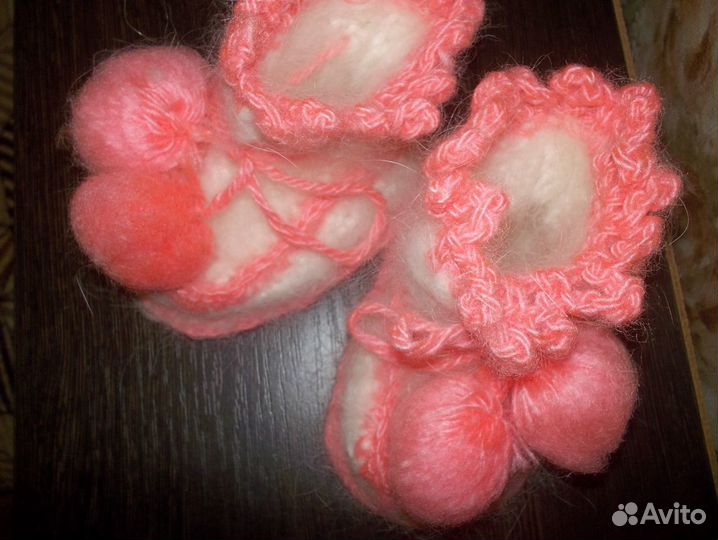 Пинетки пуховые новые