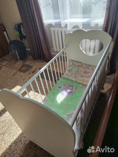 Детская кровать с матрасом бу