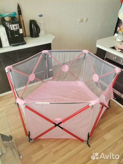 Складной большой и высокий детский манеж бу