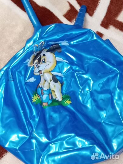 Мяч прыгун с рожками для малышей