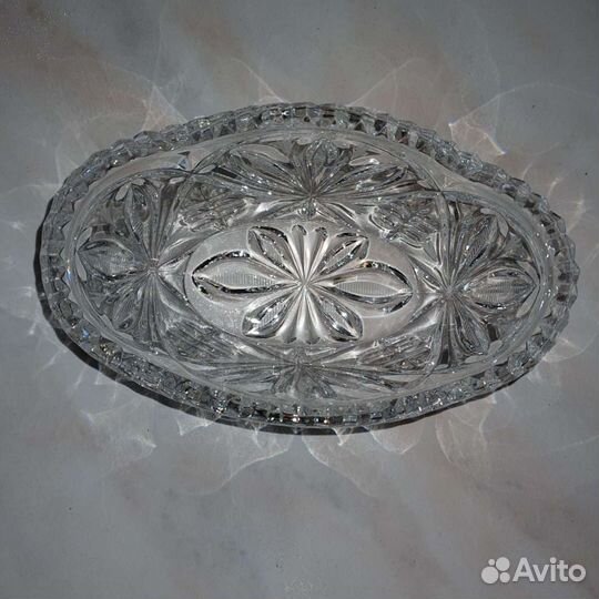 Хрустальная салатница, сахарница, ваза, ладья