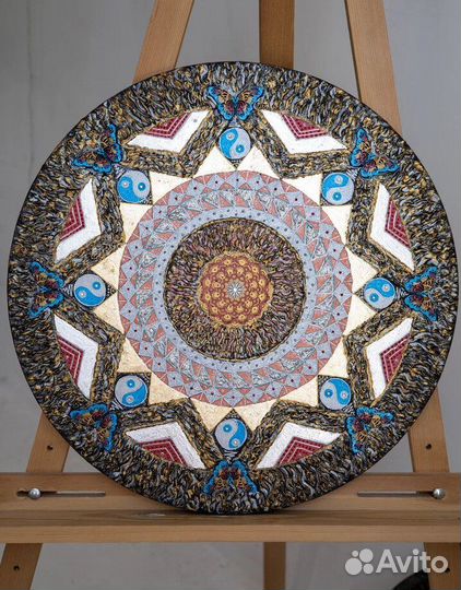 Картина-мандала на холсте