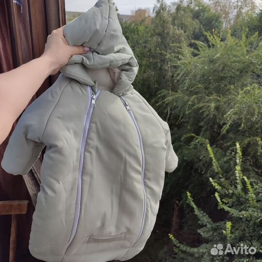 Комбинезон на выписку зимний с натуральным мехом