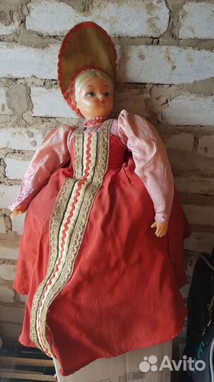 Кукла грелка баба на чайник СССР