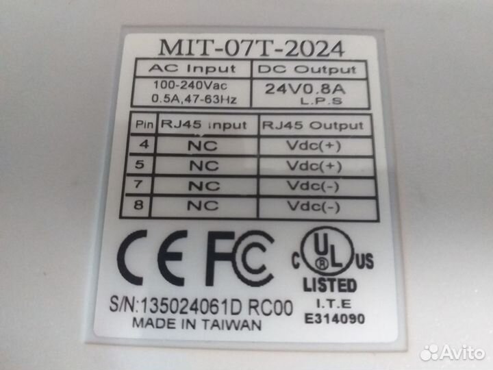 POE инжектор Infinet MIT-07T-24 IDU-CPE (HW-050)