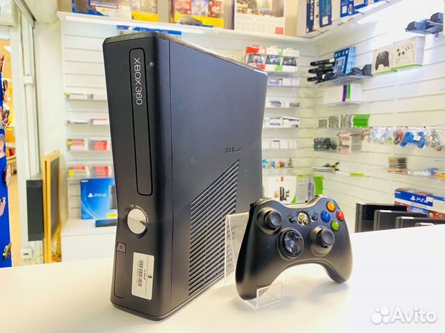 Игровая приставка Xbox 360 Slim/E Black Freeboot 1000Gb (б/у) + Kinect Black