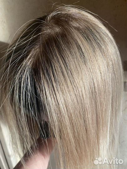 Парик полусистема из натуральных волос