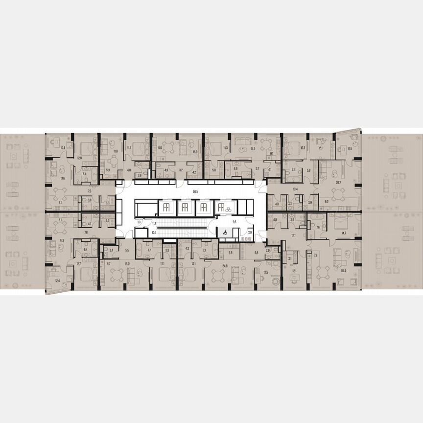 3-к. квартира, 77,7 м², 2/39 эт.