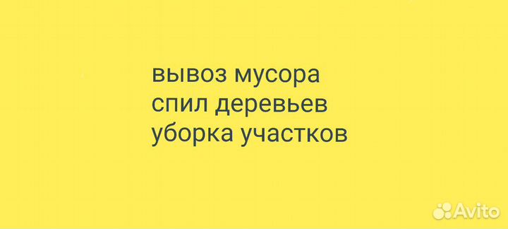 Вывоз мусора, спил деревьев