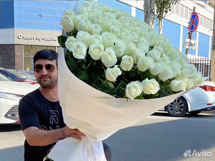 Доставка цветов Цветы Розы 101 роза 51 роза