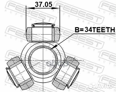 Трипоид opel antara 2006- 34x37.05 1016-CAP febest